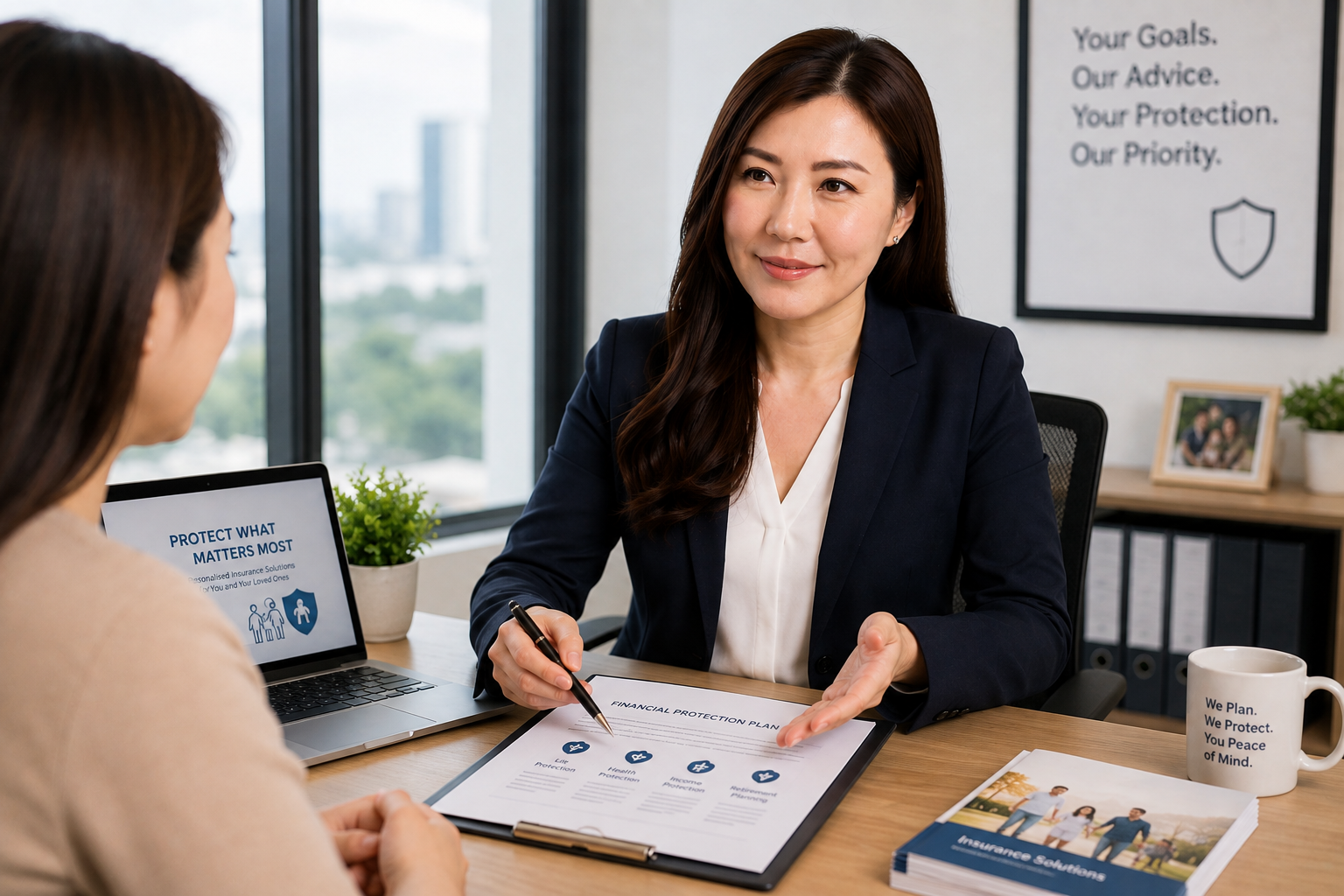 Lauren Xu Financial Consultant meeting with a client